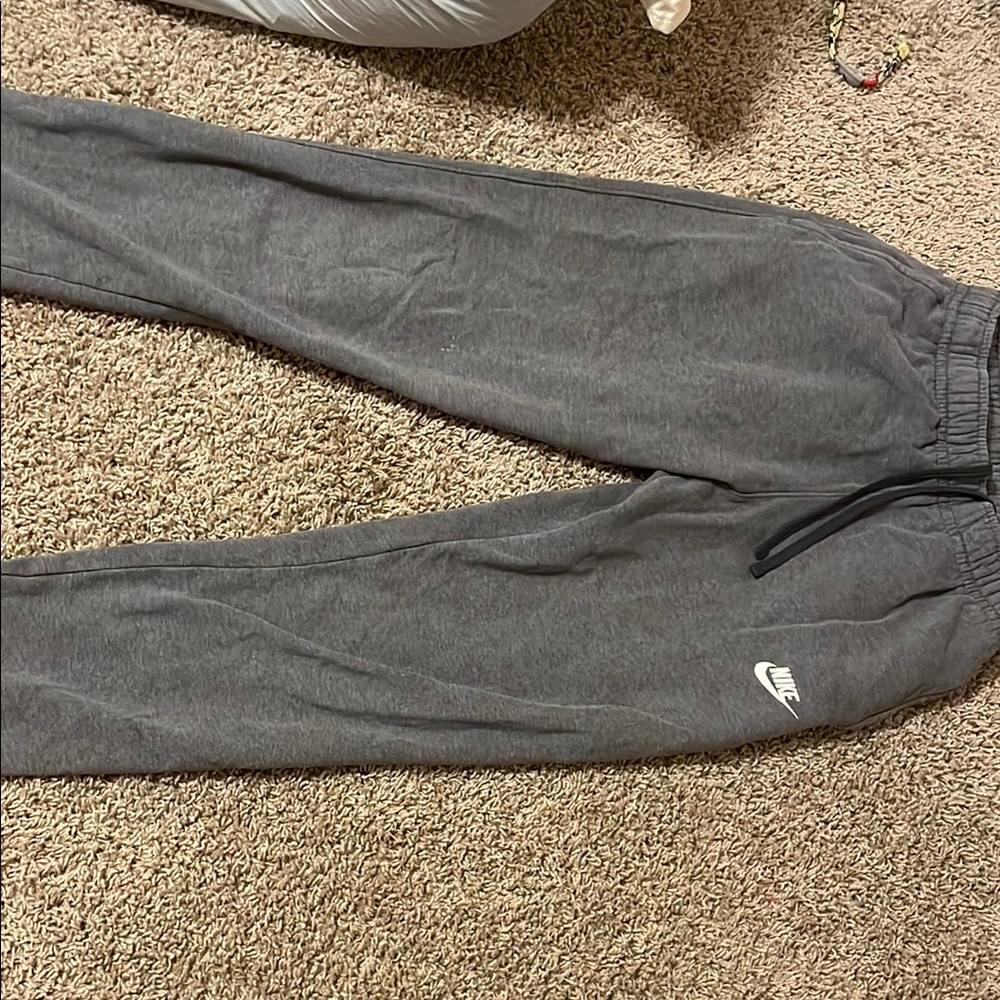 Nike Gray Joggers with Tapered Leg Design
